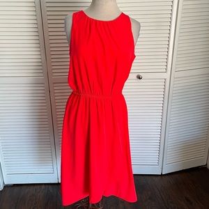 Athleta Martinque Dress Bright Coral Mini Sleeveless Elastic Waist medium